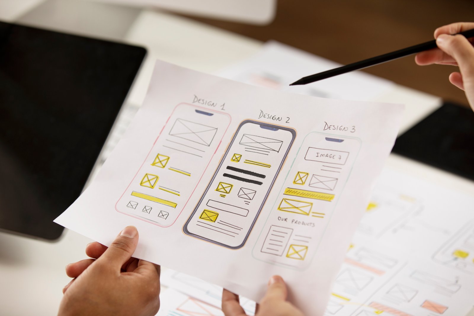 UI/UX product design wireframes and prototypes for digital platforms